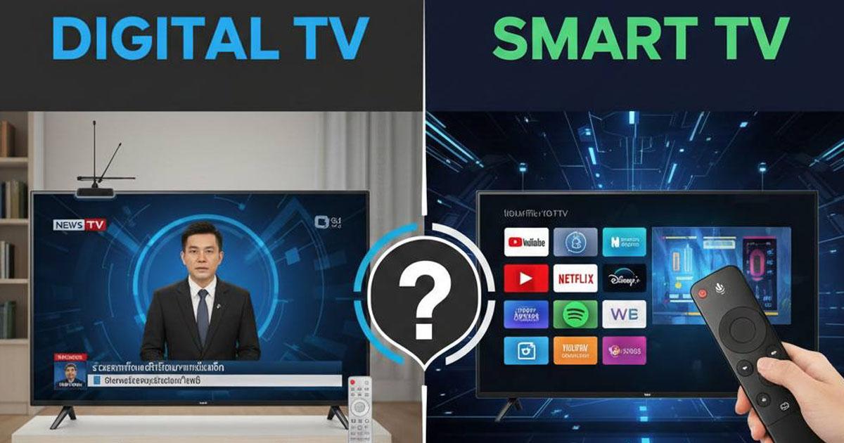 ข้อแตกต่าง Digital TV กับ Smart TV ต่างกันยังไง